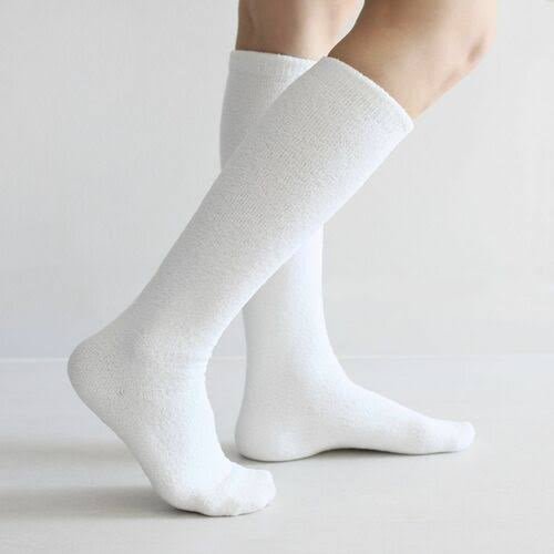 All White Long Socks (1 Dozen)